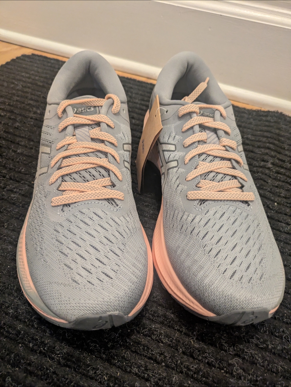ASICS Women's Gel Keyano 27 Running Shoes - Size 10.5 Grey with Pink Accents